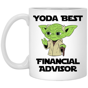 Yoda Best Financial Advisor White Mug