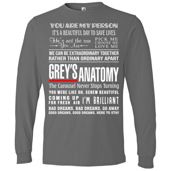 Grey's Anatomy Saying Long Sleeve Tee