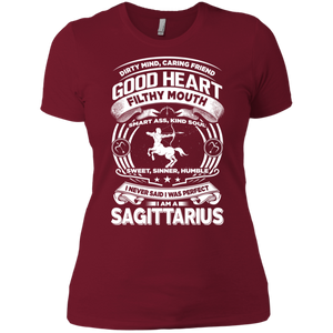Good Heart Sagittarius Zodiac Ladies T-Shirt