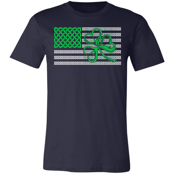 Shamrock American Flag Unisex Jersey Short-Sleeve T-Shirt