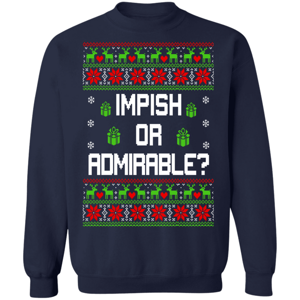 Impish Or Admirable Crewneck Pullover Sweatshirt - V1