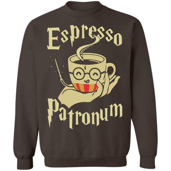 Espresso Patronum Crewneck Pullover Sweatshirt