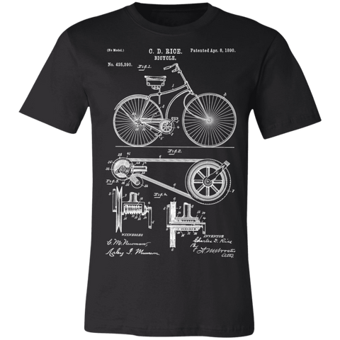 1890 Bicycle Patent Unisex Jersey Short-Sleeve T-Shirt