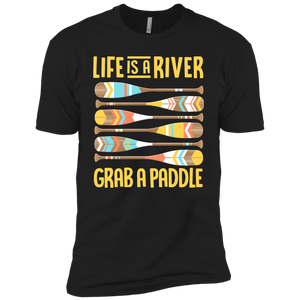 Life is a River, Grab a Paddle Premium Short Sleeve T-Shirt