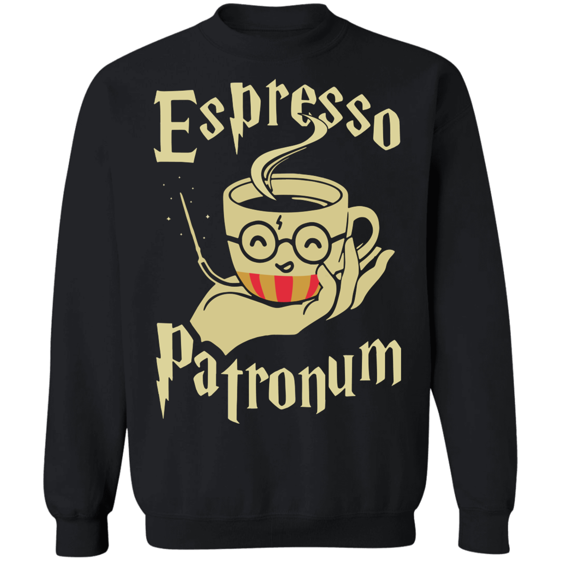 Espresso Patronum Crewneck Pullover Sweatshirt