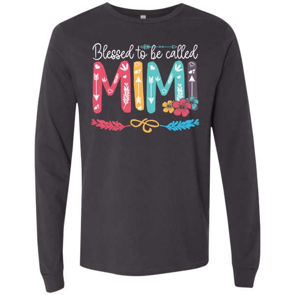 Blessed To Be Called Mimi BC Jersey LS T-Shirt