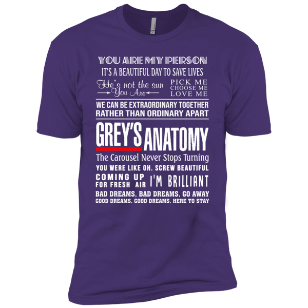 Grey's Anatomy Sayings Premium Short Sleeve T-Shirt