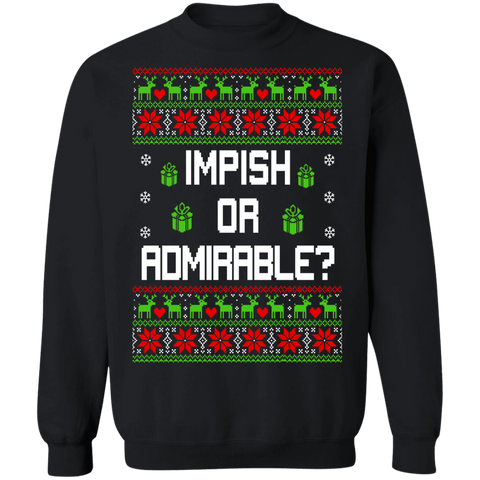 Impish Or Admirable Crewneck Pullover Sweatshirt - V1