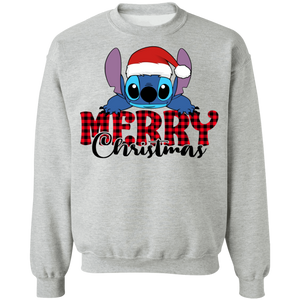 Stitch Merry Christmas Crewneck Pullover Sweatshirt