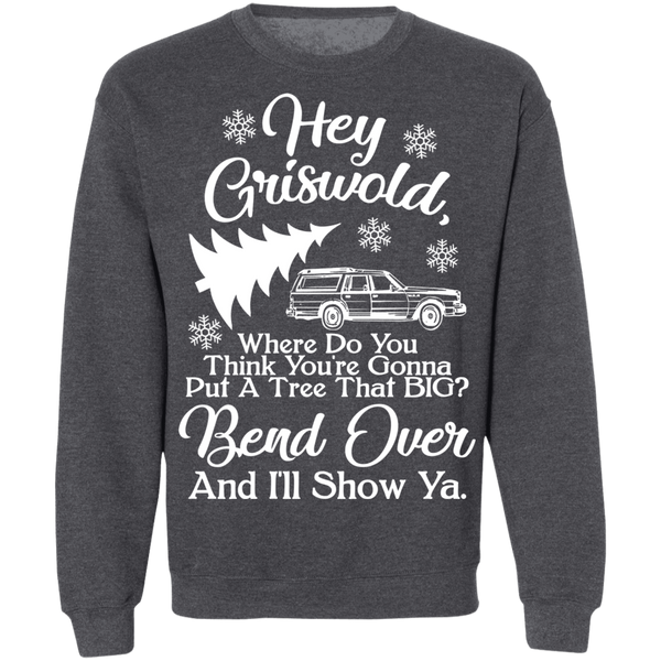 Hey Griswold White Crewneck Pullover Sweatshirt - V1