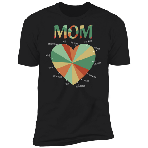 Mom Heart Multi Tasks Premium Short Sleeve T-Shirt