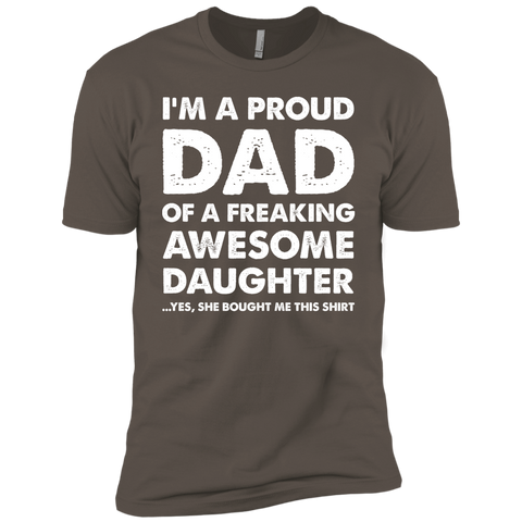 I'm a Proud Dad of a Freaking Awesome Daughter Premium Short Sleeve T-Shirt