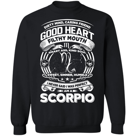 Good Heart Scorpio Zodiac Crewneck Pullover Sweatshirt  8 oz.