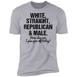 White Straight Republican and Male Premium Short Sleeve T-Shirt