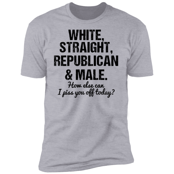 White Straight Republican and Male Premium Short Sleeve T-Shirt