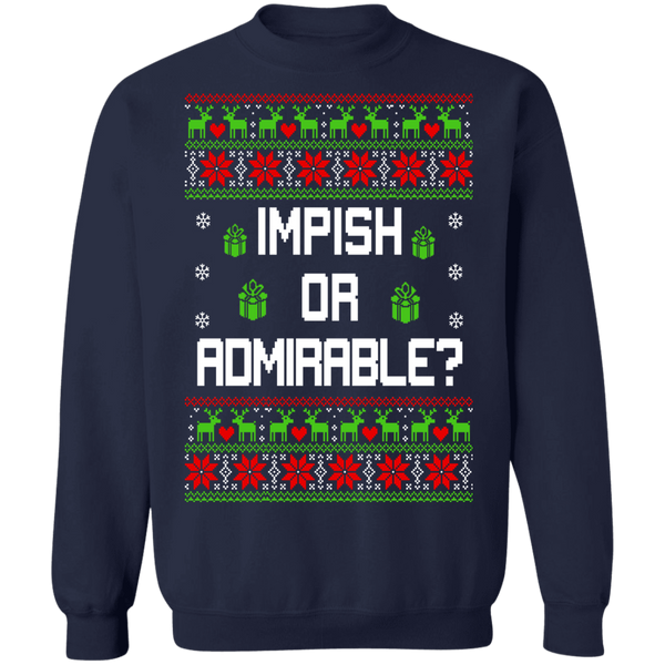 Impish Or Admirable Crewneck Pullover Sweatshirt