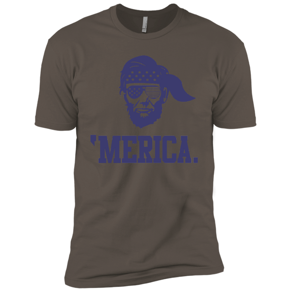 Abraham Lincoln 'Merica Blue Premium Short Sleeve T-Shirt