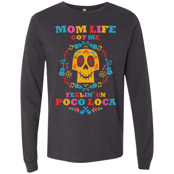 mom life loca 3501 Men's Jersey LS T-Shirt