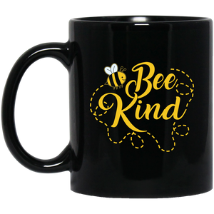 Bee Kind Black Mug