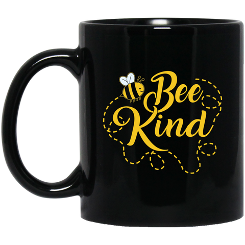 Bee Kind Black Mug