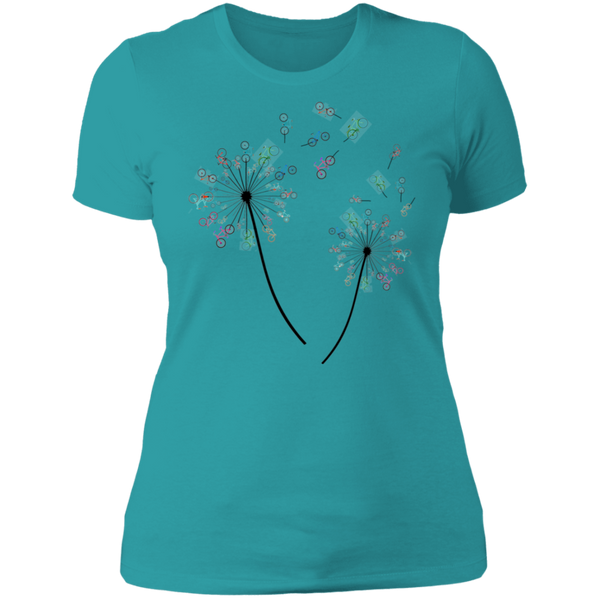 Bicycle FLower Ladies' Boyfriend T-Shirt