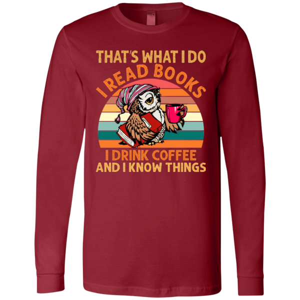 I Read Books and I Know Things Jersey LS T-Shirt