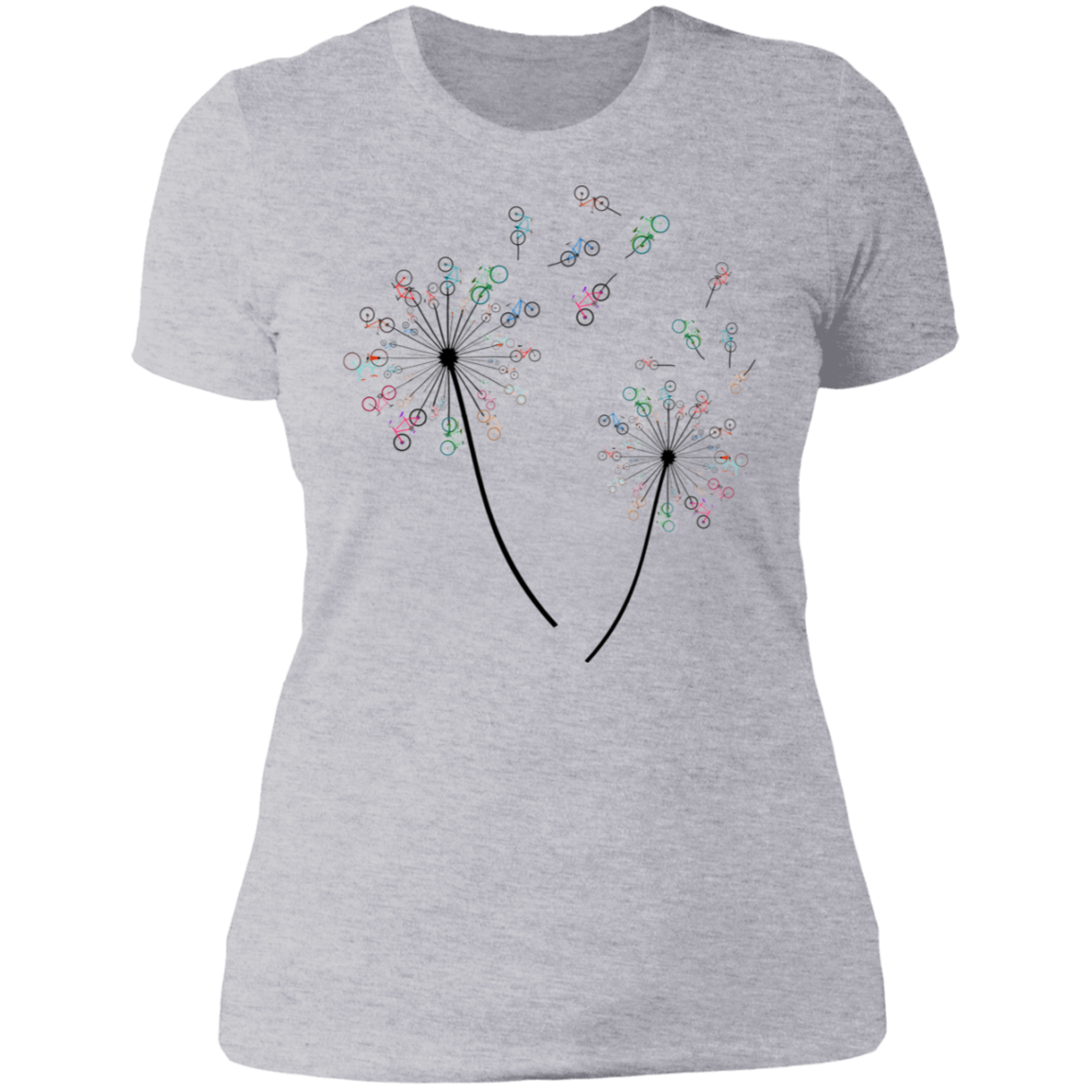 Bicycle FLower Ladies' Boyfriend T-Shirt