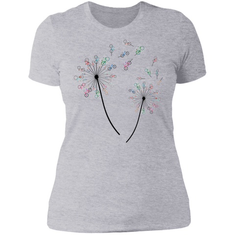 Bicycle FLower Ladies' Boyfriend T-Shirt