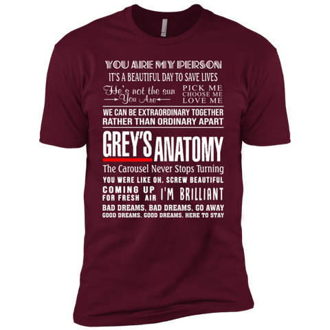 Grey's Anatomy Sayings Premium Short Sleeve T-Shirt