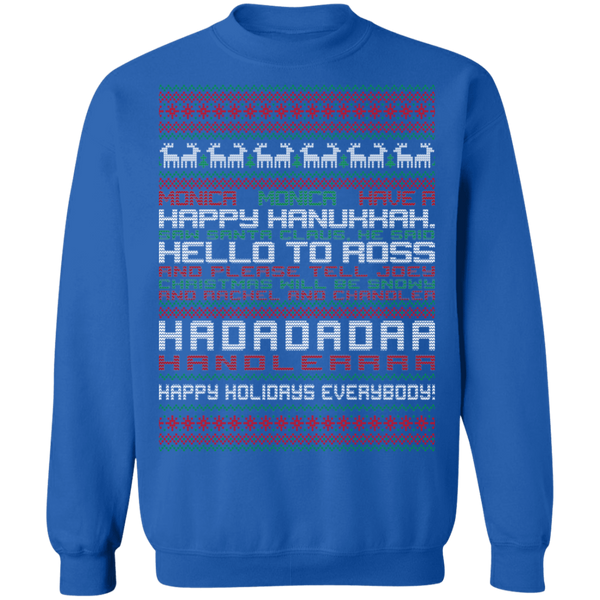 Happy Hanukkah Crewneck Pullover Sweatshirt - V1