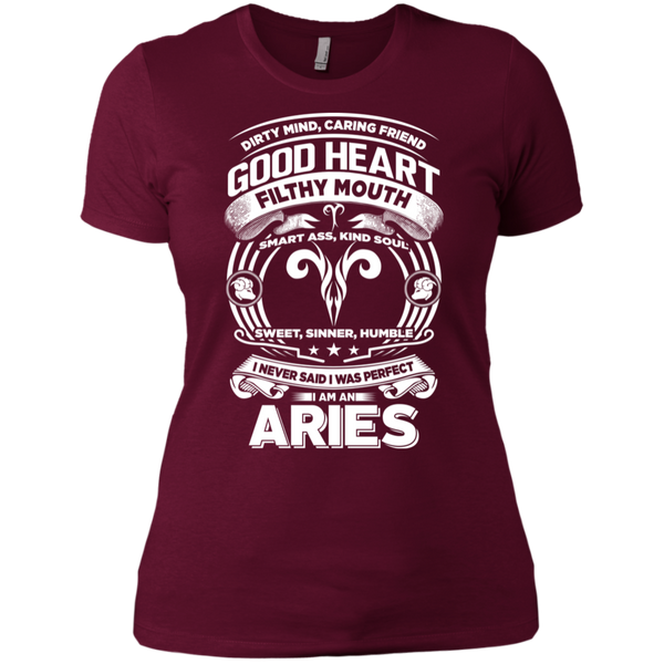 Good Heart Aries Zodiac Ladies T-Shirt