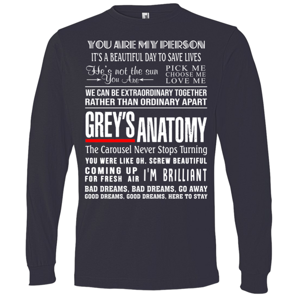 Grey's Anatomy Saying Long Sleeve Tee